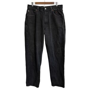 Levi's 550 jeans men's 36x32 black gray denim relaxed fit grunge Levi Strauss